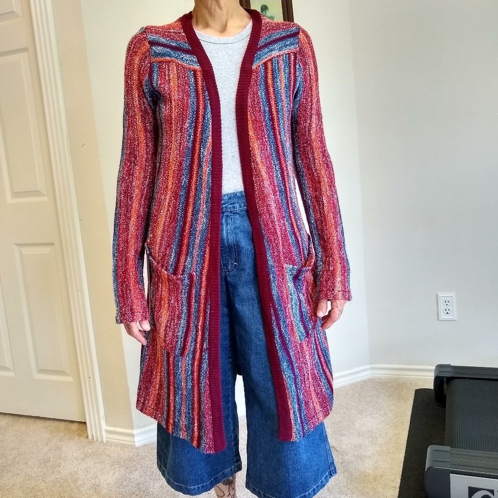 Billabong duster maxi sweater striped